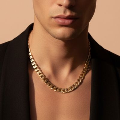 Bold Gleam Gold Cuban Chain
