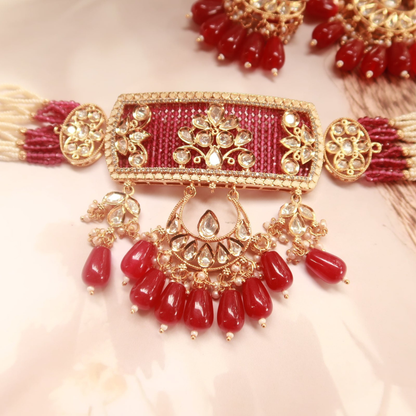Crimson Royalty Choker Set