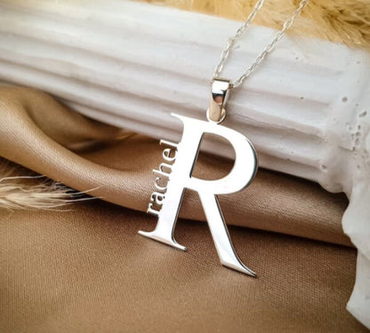 Initial with Name Customized Name Necklace
