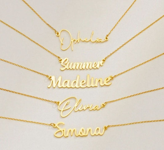 Gold Plated Customized Name Necklace