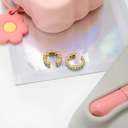 Turquoise Bubble Ear Cuff,