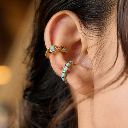 Turquoise Bubble Ear Cuff,
