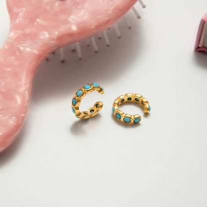 Turquoise Bubble Ear Cuff,