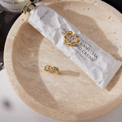 Evil eye Turquoise Ear Cuff