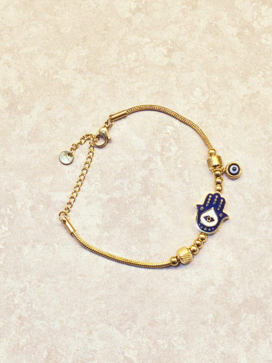 Hamsa Evil Eye Charm Bracelet
