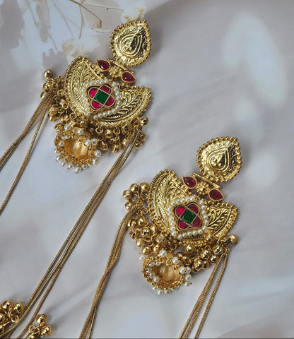 Rajwada Jhumar Kashmiri Dangler Earrings