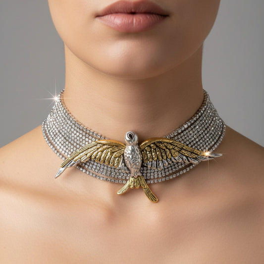 Bird Zircon  Chain choker