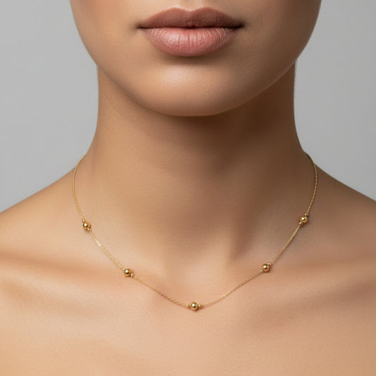 Gold Bead pendent chain
