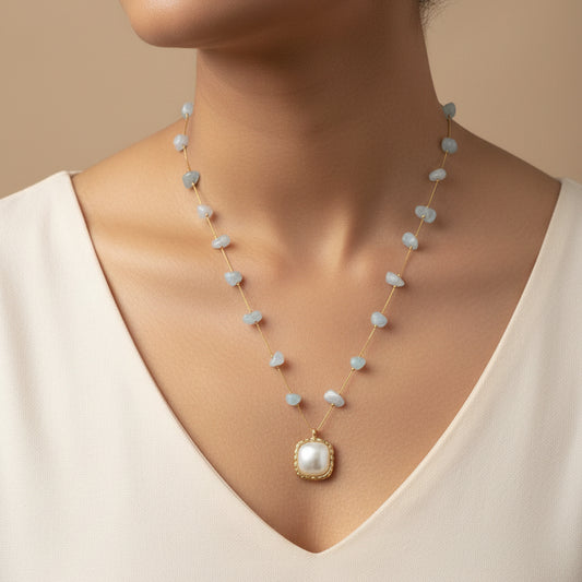 Square Pearl Pendent Chain I Chain only