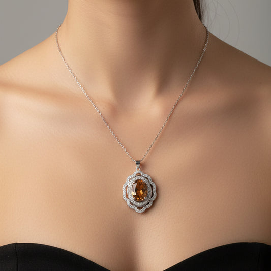 Vintage Halo AD Pendant Necklace