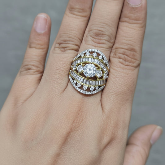 Luxury Oval CZ Statement Ring