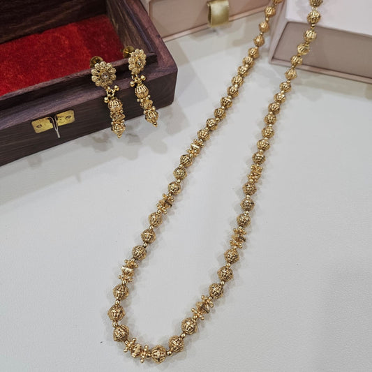 Rajwada Gold Beads Mala
