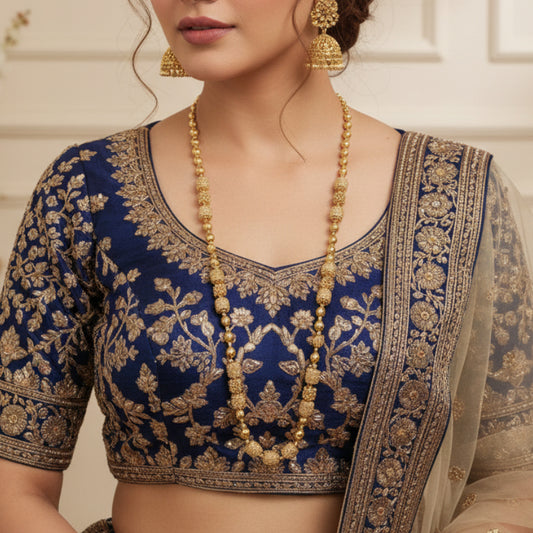 Gold Beads Necklace Set
