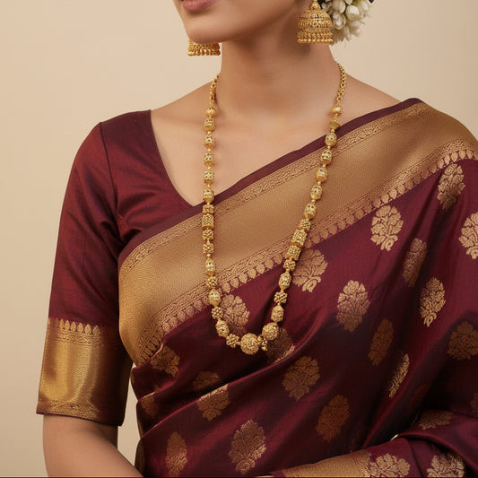 Aarika Gold Beads Necklace Set