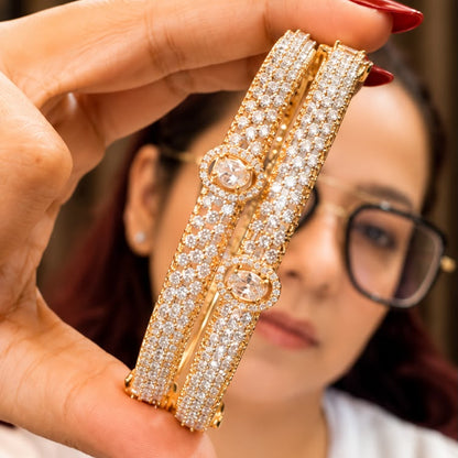 Diamond set bangles