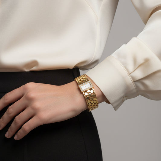zircon jali  cuff bracelet
