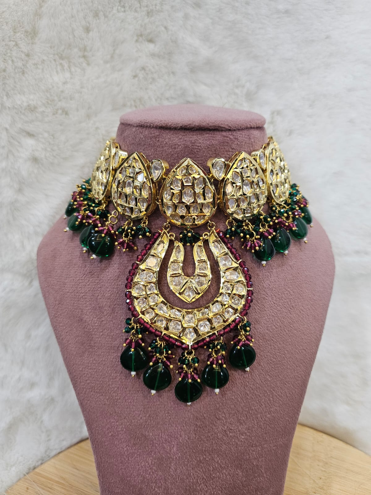 Emerald Royale Moissanite Choker Set