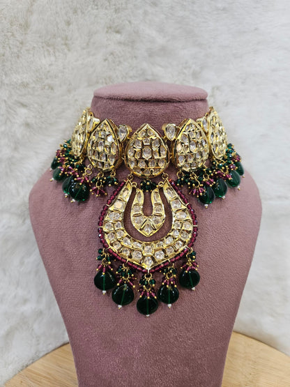 Emerald Royale Moissanite Choker Set