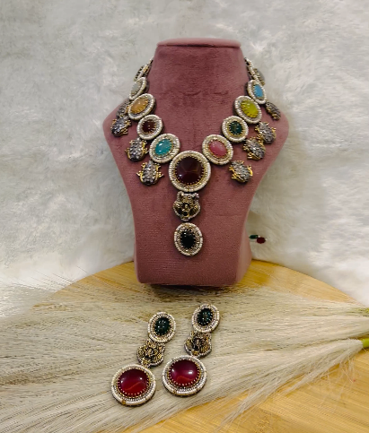 Multicolour Designer Polki Set