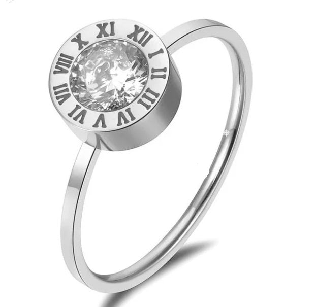 Roman Elegance Crystal Ring