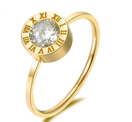 Roman Elegance Crystal Ring